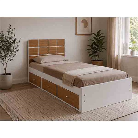 تخت تک نفره باکسدار پازل T728